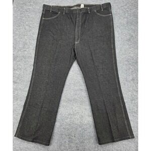 VTG Roebucks Black Stretch Denim Jeans Made in USA Big 50 Straight Leg Dark NWT